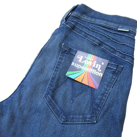 NWT Mother Lovin Superstition in If The Vans A Rockin' Stretch Flare Jeans 32 - Picture 9 of 13